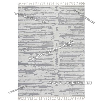 Турецкий Ковер Комфорт Дизайн 30085 Серый с Белым