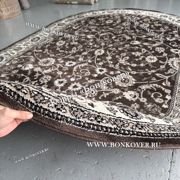 Ковер Для Гостиной Арт 23857 Темно-Коричневый Овал