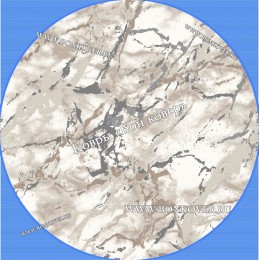 Абстрактный ковер дизайн 78 Серый с коричневым Круг