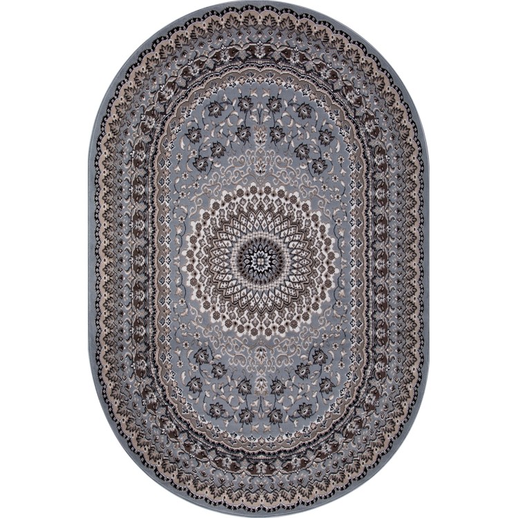 Ковер Sierra D504 BLUE-BROWN 2 Овал